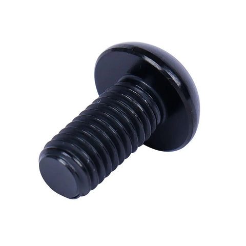 Six Piece Grade Five Titanium Disc Brake Rotor Bolts M5x10mm Torx T25 Head showing a close-up view of the black bolt head.