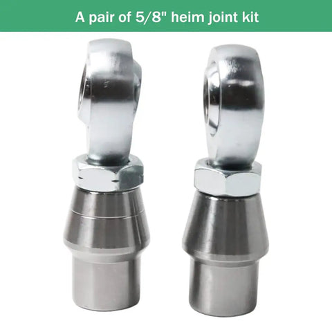 Bulletproof Heavy Duty 5/8 Inch Heim Joint Rod End Kit For Custom Track Bars And Dirt Roader Chassis Builds Knockout Suspension Linkage with eyes.