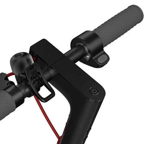 High Sensitivity Thumb Throttle Replacement For Electric Scooters With Waterproof Plug, installed on black M365 style handlebar