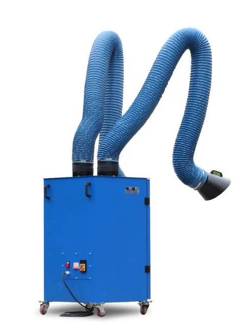 Mobile Welding Fume Extractor And Industrial Dust Collector With 3 Stage Filtration Pre Filter HEPA And Activated Carbon