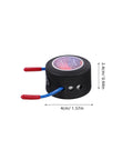 Slick Plug And Play Mini Fire Extinguisher With Automatic Aerosol Suppression Adhesive Mount For Car Garage Boat Safety Kit 10g Compact Open Flame Activation Gear black cylindrical design with red and blue activation triggers.