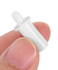 80 Piece Window Shutter Repair Pins Plastic Louver Hardware Kit holding a white pin for quick repairs of droopy cabinet doors.
