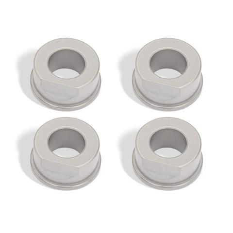 Front Wheel Bushings For Riding Lawn Mowers Fix Loose Steering Wobble 4 pack nylon spacers for front axle replacement.