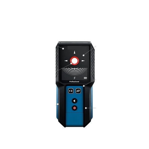 Top Shelf Wall Scanner and Metal Detecting Beast Mode Stud Finder with Live Wire Tracking and Moisture Detection for Pro Renovations, front view showing buttons and interface.