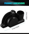 No Fuss Throttle Position Sensor Straight Bolt Up Gas Pedal Accelerator Switch For Chevy Buick Engines, black plastic, dimensions shown.