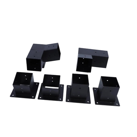 Three Way Slanted Roof Pergola Mounting Bracket Kit For Wood Beams Elevated Outdoor Stand For Yards Parks Backyards Easy Install With Pre Drilled Holes And Included Screws Ideal For Canopies Carports And Small Gazebos