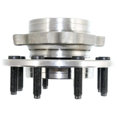 Premium Rock Solid Front Wheel Hub And Bearing Assembly Dual Axle Heavy Duty Replacement Kit For Dodge Ram 2500, front view with studs.