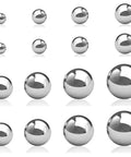 Top Shelf Stainless Steel Forging Balls Assortment For Custom Coin Ring Making Heavy Duty Tool Set on white background.