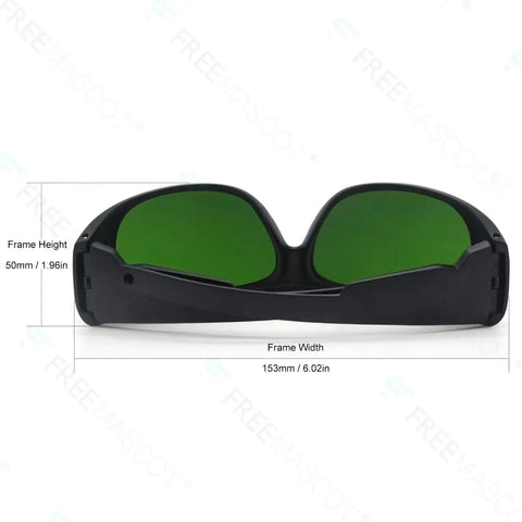 Kick Your Tanning Routine Up A Notch With These Broad Spectrum Laser Safety Glasses Featuring Green Lenses To Shield Your Peepers From Uv And Infrared Beams Ansi Certified, 153mm width.