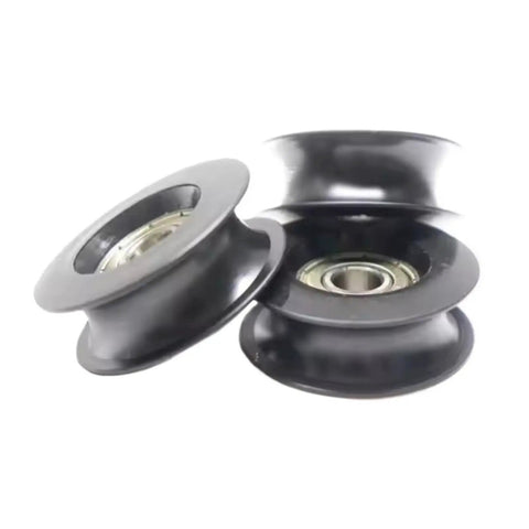 Slick Rolling U Groove Nylon Bearing Roller Sleeve For Glass Sliding Doors And Cabinet Hardware Quick Swap Heavy Duty Guide Wheel Bore 4mm Diameter 19mm, showing multiple roller sleeves