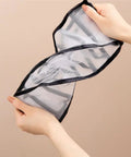 Hands holding a flexible nylon mesh divider from the Slick Nylon Mesh Drawer Divider Set For Bras Socks And Lingerie Dresser Sorting Bins That Keep Your Nightstand Squared Away Without Any Daily Fuss Or Clutter.