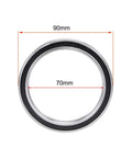 Heavy Duty Double Sealed Deep Groove Ball Bearing 6814 2RS Sized At 70 X 90 X 10 mm with measurements displayed.