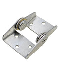 Metal high-torque damping hinge with roller pivots, silver finish, 4-hole mounting plate, 1 piece