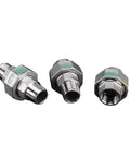 Beefy Stainless Steel Piping Union Connector Kit 1 1/4 to 3 in BSPT male to female thread tube fittings heavy duty 304 stainless