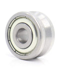 Top Shelf Badass V Groove Pulley Bearing Lv62010zz 6Mm Inner Bore 20Mm Outside Diameter 10Mm Thickness Zz Double Sealed showing shiny metal casing.