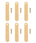 Six Pack Leather Drawer Pulls For Dresser And Cabinet Soft Leather Knobs Khaki Color With Easy Screw Installation