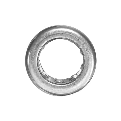 2 Pack RCB081214 One Way Needle Roller Bearings showing chrome steel construction and inner needle assembly, 1/2 Inch ID.