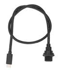 Rugged Waterproof Extension Cable With Type C And Usb 3.0 Plugs Designed For Outdoor Gear Lighting And Iot Tech with black casing