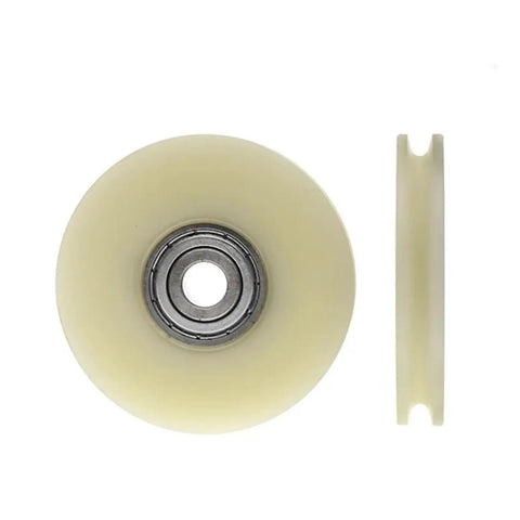 10 Pack U Groove Nylon Coated Bearings Top Shelf Smooth Gliding Pulley Wheels For Track Guides Heavy Duty Pom Rollers Built To Last for cabinet drawers and sliding panels.