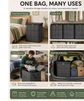 Roomy Large Capacity Moving Storage Bag With Smooth Clip Zipper And Foldable Build Heavy Duty Canvas Tote used for guest room storage.