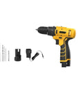 Kickass 12V Cordless Electric Drill Delivering 30Nm Torque With Built In Lithium Ion Battery Wireless Screwdriver and accessories.