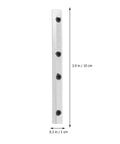 Rock Solid Aluminum Profile Connector Bracket Set For 3D Printers And Cnc Routers showing vertical connector, 3.9 in long, zinc plated.