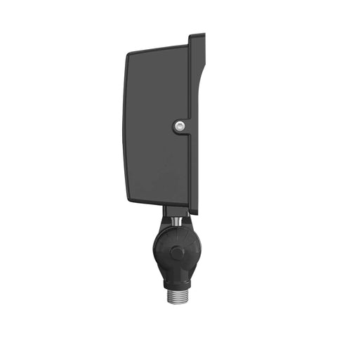 Workhorse 35W Outdoor Flood Light With Switchable Kelvin Range 3000K To 5000K IP65 Weatherproof Design side view of body and swivel base.