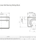 SBR12 UU 12mm Linear Ball Bearing Sliding Block dimensions and specifications for Badass Sbr12 Linear Rail Set With Knockout Bearing Blocks.