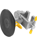 360 Degree Rotating Table Vise With Suction Cup Base For Jewelry Repair And DIY Bench Work Compact Lightweight Portable Clamp For Stable Hold And Easy Angles On Any Surface, gray metal vise with black suction base