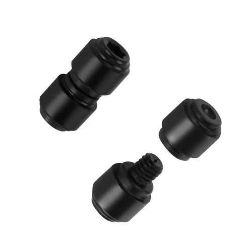 Top Shelf Titanium Replacement Screws And Pivot Shaft Kit For Benchmade Bugout 535 533 537 Folding Knives showing three black titanium pivot nuts.