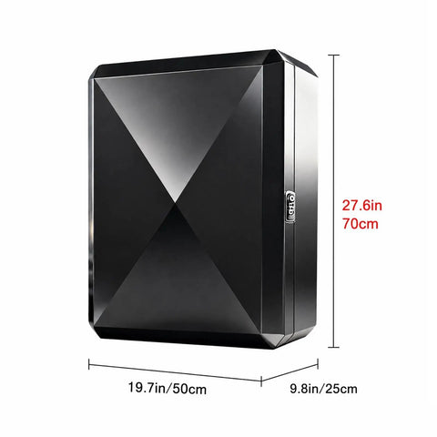 Heavy Duty Steel EV Charger Enclosure With Lockable Faceted Door Weather Resistant Outdoor Charging Station Cover, 27.6x19.7x9.8 in