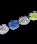 32mm for acrylic Bubble Level Round Circular for spirit Gauge(2) in various colors on a black background.