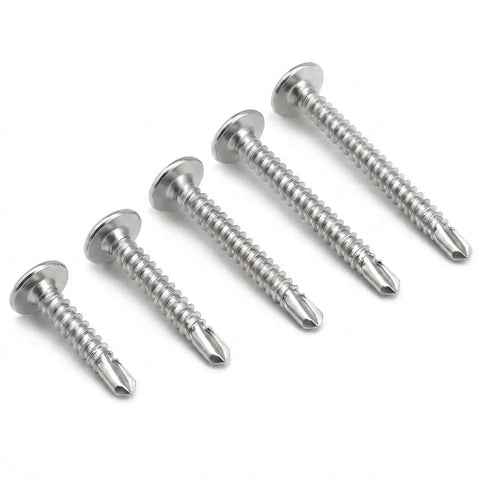 Solid As A Rock Heavy Duty Sheet Metal Screws 80 Pack 10 X 1 1/2 Inch Truss Head Phillips Drive Stainless Steel Self Drilling Fasteners in various sizes