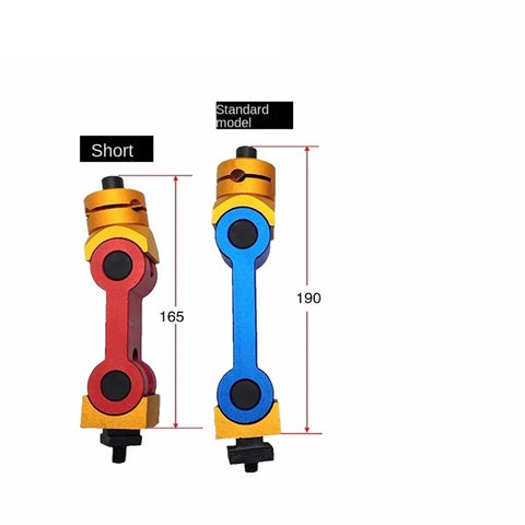 Top Shelf Adjustable CNC Mill Workpiece Locator Tool Featuring Rugged Multi Function Work Stop Positioner and M14 Threaded Mount - Short and Standard models comparison.
