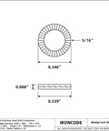 Rock Solid Heavy Duty Wedge Lock Washers Din 25201 Vibration Proof Double Sided Fasteners 304 Stainless Steel dimensions and specifications.