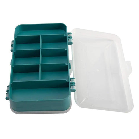 Double-Side Hardware Box Storage Organizer With 13 Compartments, Perfect For Screws Nuts Bolts Tools Tackle And Parts, Rugged Plastic Case With Transparent Lid, Green Color, Portable, Tough-As-Nails Organizer Tray.