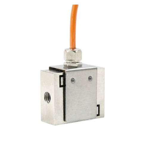 Ironclad Mini S Type Load Cell 10kg Tension Force Sensor Waterproof Compression Strain Transducer with orange wire connection.
