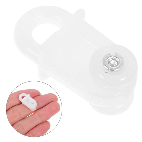 200 Pack Top Shelf Plastic Curtain Track Gliders Featuring Double Wheel Slick Roller Pulleys For Effortless Ceiling Mount Hardware.