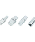 Four Piece Ratchet Wrench Socket Adapter Set With Chrome Vanadium Steel Construction Drive Converters And Reducers For Quarter Inch Three