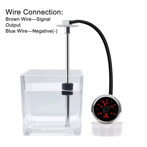 Heavy Duty Stainless Steel Fuel Sending Unit For Cars Trucks And Boat Tanks With 240 To 33 Ohm Gauge Reading And Ten Inch Stem in water.