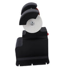 Rock Steady Cordless Mini Bench Grinder With Two Heavy Duty 4000mAh Batteries And Slick Variable Speed Adjustment Reaching 7000Rpm For Zero Sweat Grinding Sharpening Tasks showing dual grinding wheels and sturdy black base.