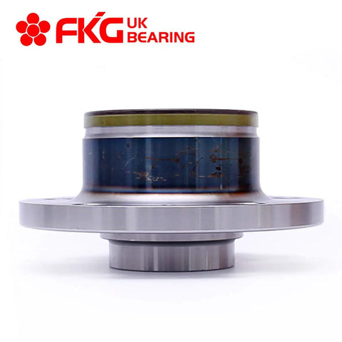 Premium Rear Wheel Hub And Bearing Assembly displayed from side view, showcasing metal finish and sealed design for Volkswagen.