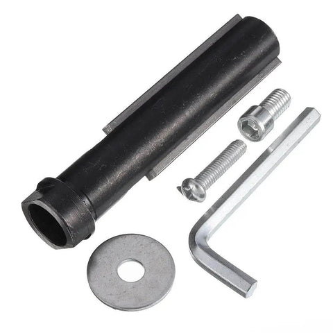 Grinder Conversion Kit Drum Polisher Attachment For M10 And M14 Angle Grinders With Protective Cover And Shaft Converts To 120mm By 100mm By 19mm Polisher components.