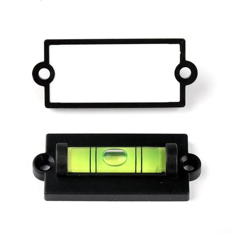 Compact for spirit Level 2.3 Inch for mini Bubble Leveler for Picture Hanging Wall Decor with Flat Tape Hole Plastic Frame(With Magnetic) showing bubble level inside a black plastic frame.