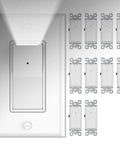 10 Pack Light Switch With LED Night Light And Auto On Off Sensor, 15 Amp Rocker Single Pole Wall Switch, 120 And 277 Volt Dusk To Dawn Nightlight