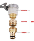 5 Pack Hose Barb Connector Brass Water Pipe Fittings For Garden Hose And Faucet Adapters Universal 15Mm To 23Mm Thread