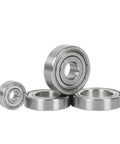 Rock Solid Stainless Steel Miniature Deep Groove Ball Bearing Delivers High Precision Run And Hella Smooth Low Friction Performance With Quiet Operation displayed in four sizes.
