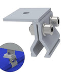 Rock Solid Aluminum Alloy Roof Clamp With Stainless Steel Screws Heavy Duty Solar Panel Mount Hardware on rooftop.