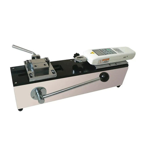 Real Deal 500N Digital Force Gauge Horizontal Push Pull Tension Tester Bench with built-in sensor and load meter.