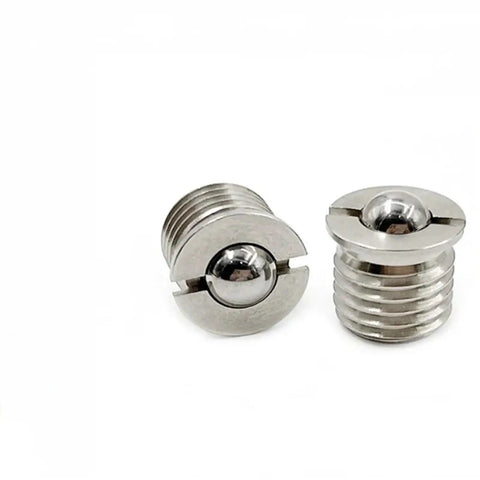 Shop Grade 304 Stainless Steel Flanged Spring Ball Plunger That Goes Down Smooth And Holds Fast With Reliable Grip Perfect For Pneumatic Clamping And Workshop Hardware Builds Up To M16, featuring two smooth surfaced plungers.